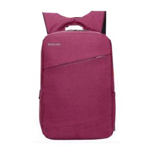 Laptop Rucksack 15.6inch Frosted With 2 Pocket 44*28*12Cm Sendiwei Pink Color