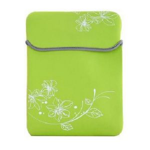 Laptop Sleeve Padded Neoprene 13.3inch Flower Printed On It 29.5*21Cm Kingsons Green