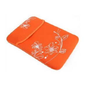 Laptop Sleeve Padded Neoprene 13.3inch Flower Printed On It 29.5*21Cm Kingsons Orange