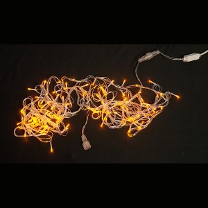 LED PVC String Light 5W, 7*2.0MM Wire, 10M, 100 Lights, Yellow,, Connectable