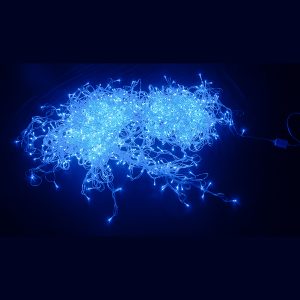 LED PVC String Light, 50W, 7*2.0mm Wire, IP44, 100M, 1000Lights, Blue, Non Connectable