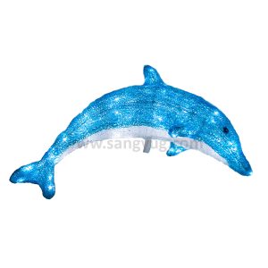 LED Small Dolphon Statue - 83x30x103cm, 250Pcs LED, Waterproof