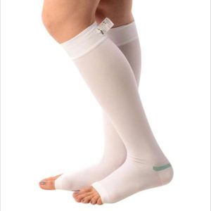 Lipothrombo Ad Below Knee Compression Stockings In Pairs, Size Xxl, White