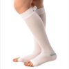 Lipothrombo Ag Above Knee Compression Stockings In Pairs, Size L, White