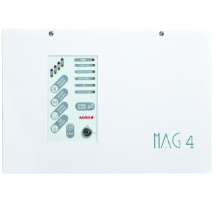 MAG 4M - Conventional Fire Alarm Control Panel; 4 Fixed Fully Monitored Fire Zones , Metal Box;