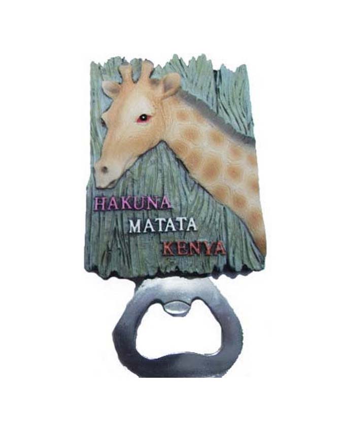 Giraffe Magnet Bottle Opener, Sunpower Magnet Polyresin