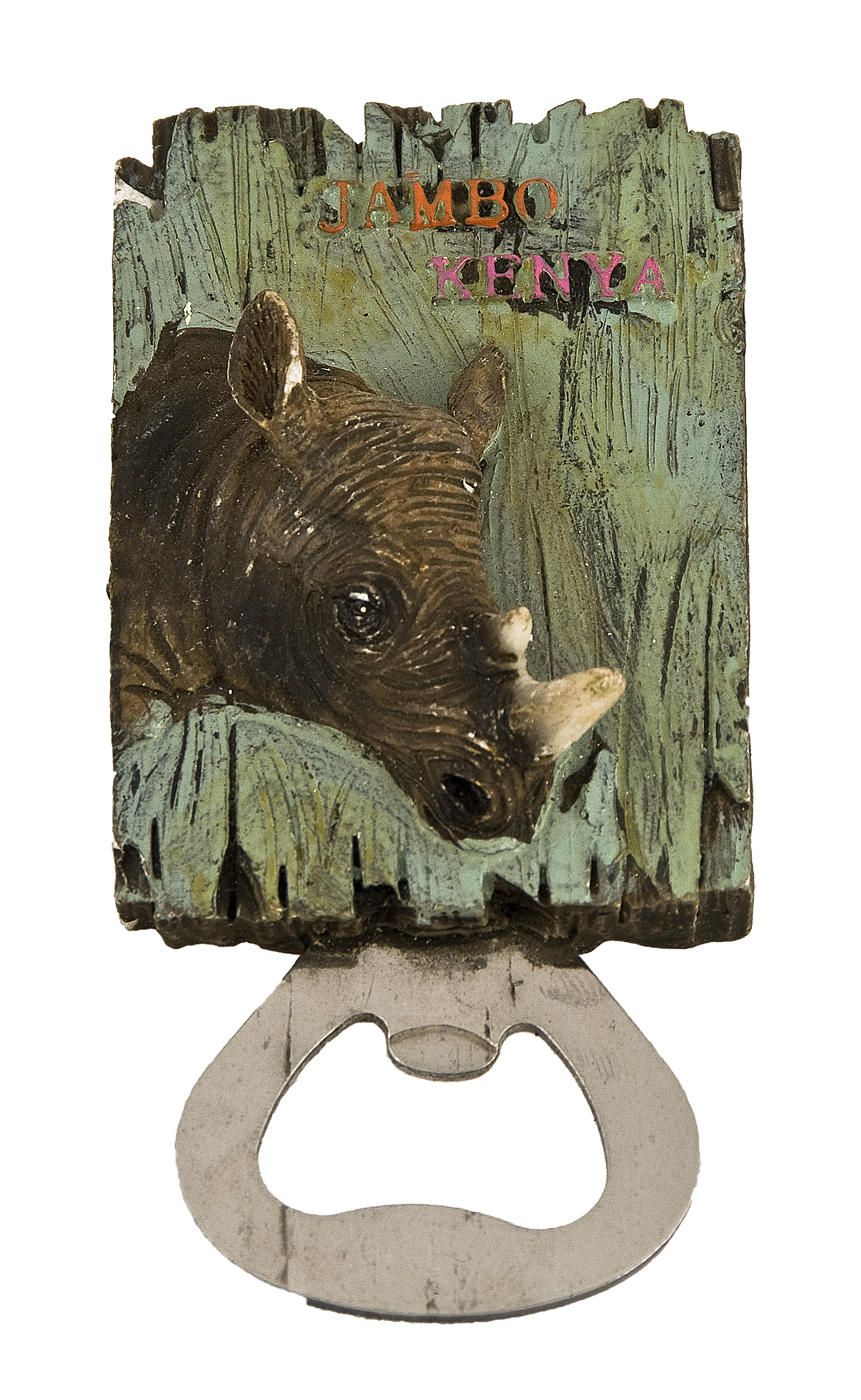 Rhino Magnet Bottle Opener, Sunpower Magnet Polyresin