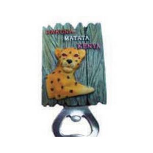 Leopard Magnet Bottle Opener, Sunpower Magnet Polyresin