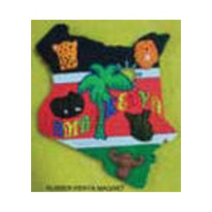 Magnet Kenya Flag, Map, Rubber Sunpower Magnet Rubber
