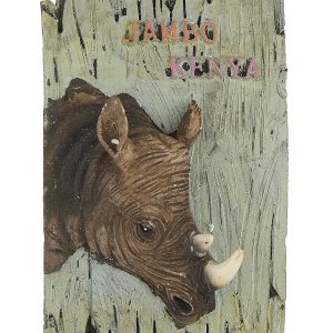 Magnet, Rhino, Jambo Kenya 7.5X5.5Cm Sunpower Magnet