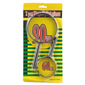 Magnifying Glass Set Of 2 On Blister Pack 90Mm & 60Mm