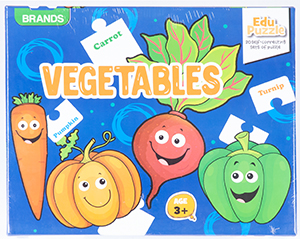 Edu Puzzle 20 Self-Correcting Sets Of Puzzles Vegetables, Brands