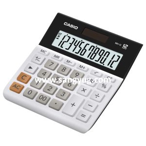 MH-12-BK Mini Desk Type Calculator Ex-Large Display 12 Digit Casio Black
