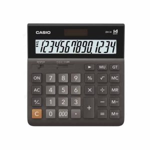 MH-14-BK Desktop Calculator Big Display, Mark-Up %, Grand Total Memory 14 Digits Casio 2 Way Black