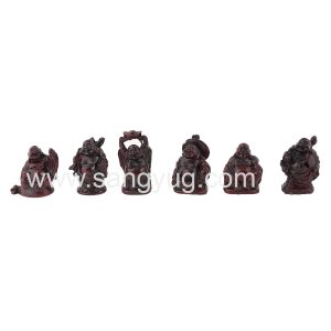 Mini Buddha Set Of 6 In Windown Box