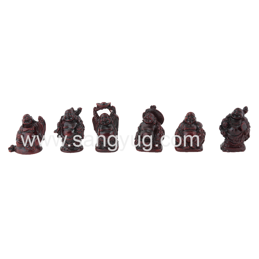 Mini Buddha Set Of 6 In Windown Box