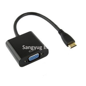Mini Hdmi Fem To Vga Female Converter W/Audio