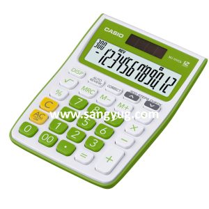 MJ-12VC-GN Desktop Calculator Big Display, 150 Steps Check 12 Digits Casio 2 Way Green
