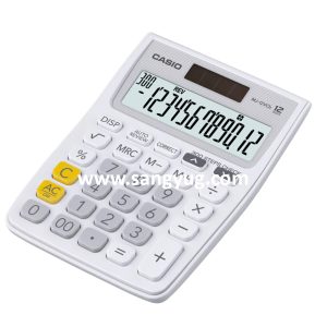 MJ-12VC-WE Desktop Calculator Big Display, 150 Steps Check 12 Digits Casio White