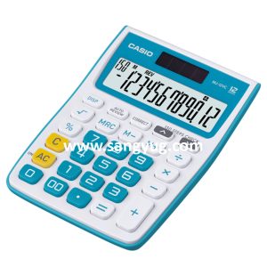 MJ-12VCb-BU Desktop Calculator Big Display, 150 Steps Check 12 Digits Casio 2 Way Blue
