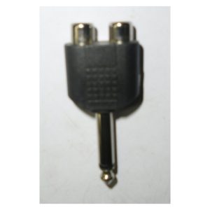 Mono to RCA Audio Splitter – 6.35mm Plug to Dual RCA Jack for Sound Systems & Mixers