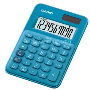 MS-7UC-BU Mini Desk Type Calculator, 10 Digit, Blue, Casio