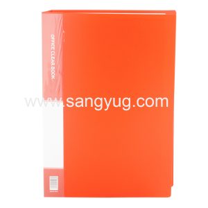 Office Clear Book 80 Pocket, Assorted Colors