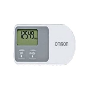 Omron Pedometer, Measures Number Of Strides And Distance, And Shows Time