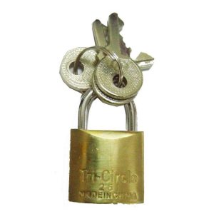 Padlock With 3 Keys 25Mm Tri Circle