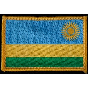 Patch Shape Flag-Rwanda 3inchX3inch Sunpower Badge Embroided