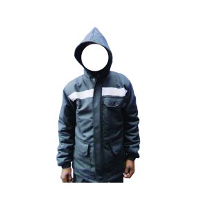 Eskimo Cold Room Jacket With Reflective Stripe Black