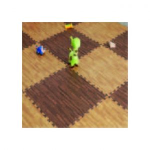 Eva Floor Mat Wood Grain Dk.Brown - 4Pcs/Set 60*60*1Cm