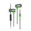 Fire-Bullet In-Ear Gaming Earphone With Microphone Cliptec Green