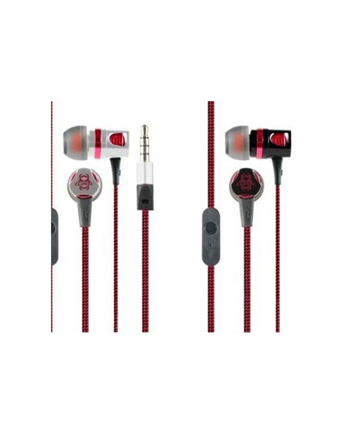Fire-Force In-Ear Gaming Earphone With Microphone (Braided Fabric Cable) Cliptec Black