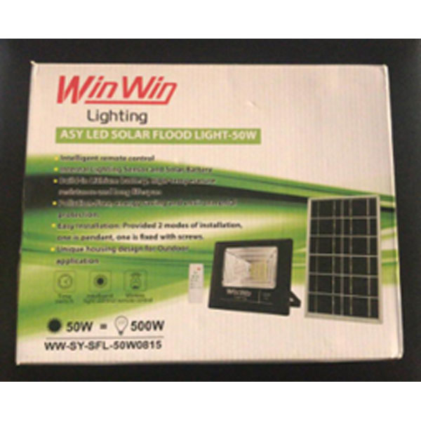 100 Watts LED Solar Flood Light With 12Watts Solar Panel Win Win - Image 2
