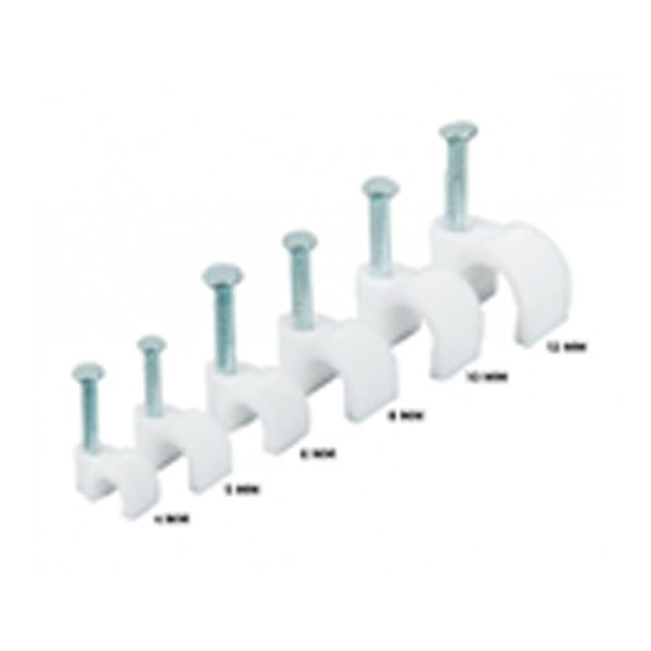 Cable Clips, Round With Steel Nails 16Mm - Image 2