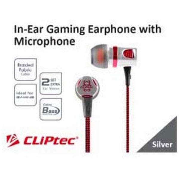 Fire-Force In-Ear Gaming Earphone With Microphone (Braided Fabric Cable) Cliptec Black - Image 3