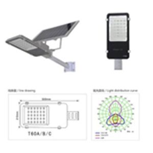 30W Led Solar Street Light Ball Type Wth 15W/6V Solar, 12Ah/3.2V Battery Win Win