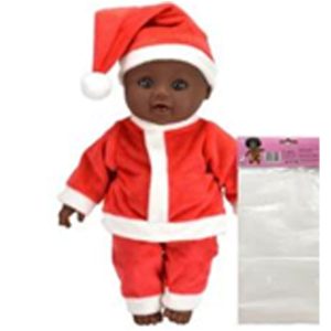 Adorable Boy Doll 30Cm With Red Santa Claus Clothing