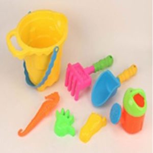 Beach set - Bucket HY-2010W HUIYI, In Net Bag, 7pcs Set