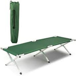 Camping Bed Foldable 150Kgs/Load Capacity 190Cmx64Cmx42Cm Dark & Light Green