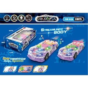 Colorful Battery Operated Transparent Body Car In Window Box