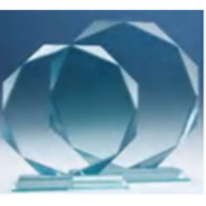 Crystal Glass Trophy Round With Flat Edges – 210mm Grand Circle Award | Shop Online Nairobi 24hr Delivery