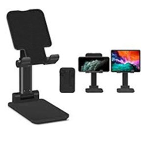 Desktop Phone/Tablet Holder, 120 Deg Adjustable Optimum Angle, Suitable For 4-12.9 inch Phones & tablets