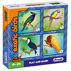 Exotic Birds A Set Of 4 Puzzles, Frank