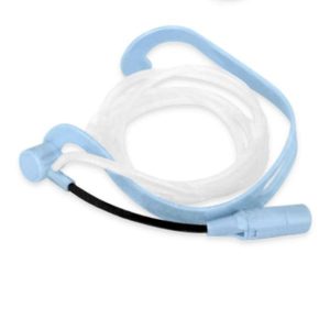 Headset Type Cannula, Light Blue, With Pipe To Connect To Oxygen Concentrator