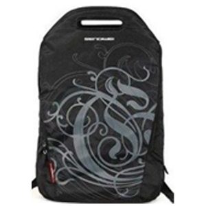 Laptop Rucksack/Bag 15.6inch With Handle Slim Long With Prints On It 32*16*46Cm Sendiwei Black