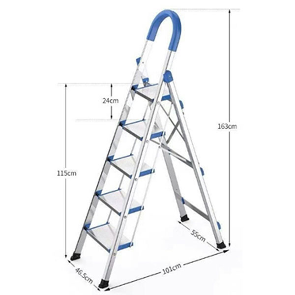 5 Step Aluminum Alloy Ladder - RL207-5AA
