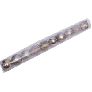 6Cm Champagne Silver Christmas Balls, 10Pcs/Tube