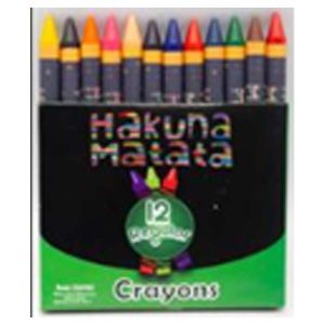 12 Regulor Colour Crayons 1cm Diameter & 10cm Long